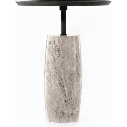 Cronos End Table by Four Hands. Made from aluminum, solid marble in a modern style.