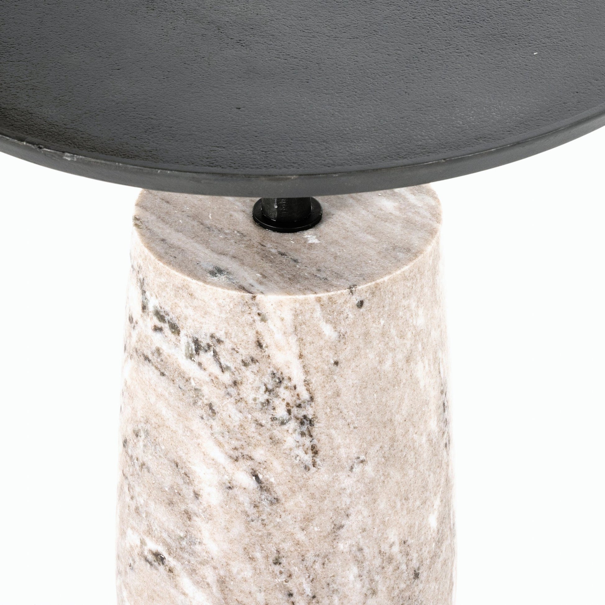Cronos End Table by Four Hands. Made from aluminum, solid marble in a modern style.