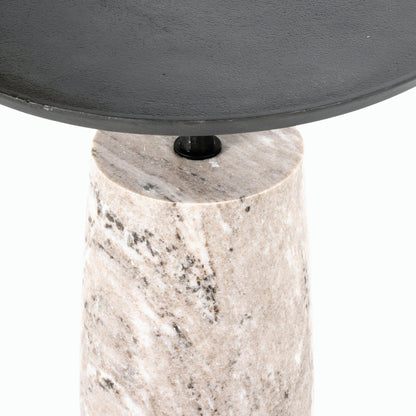 Cronos End Table by Four Hands. Made from aluminum, solid marble in a modern style.