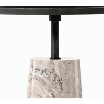 Cronos End Table by Four Hands. Made from aluminum, solid marble in a modern style.