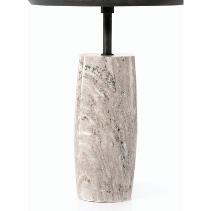 Cronos End Table by Four Hands. Made from aluminum, solid marble in a modern style.