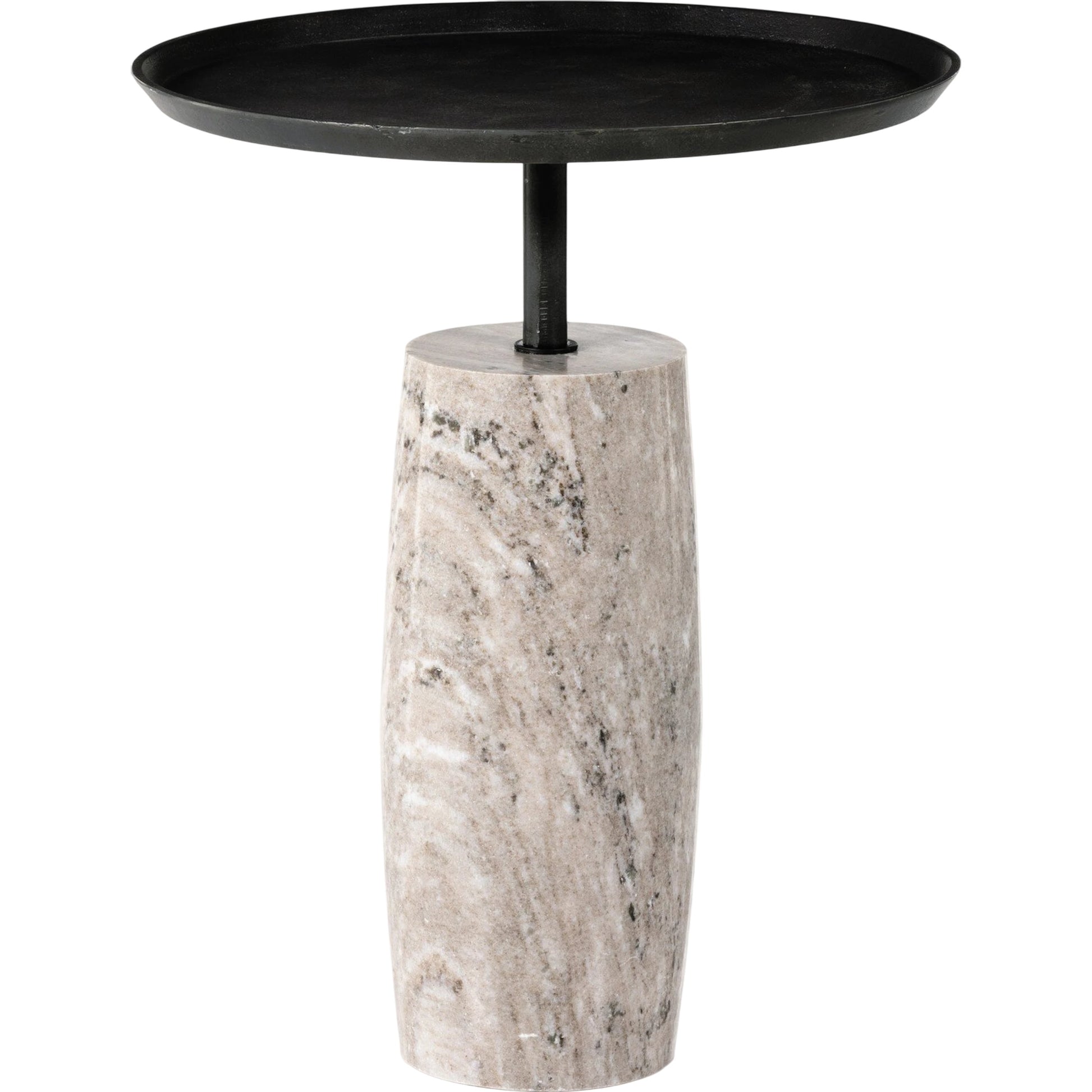 Cronos End Table by Four Hands. Made from aluminum, solid marble in a modern style.