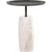 Cronos End Table by Four Hands. Made from aluminum, solid marble in a modern style.