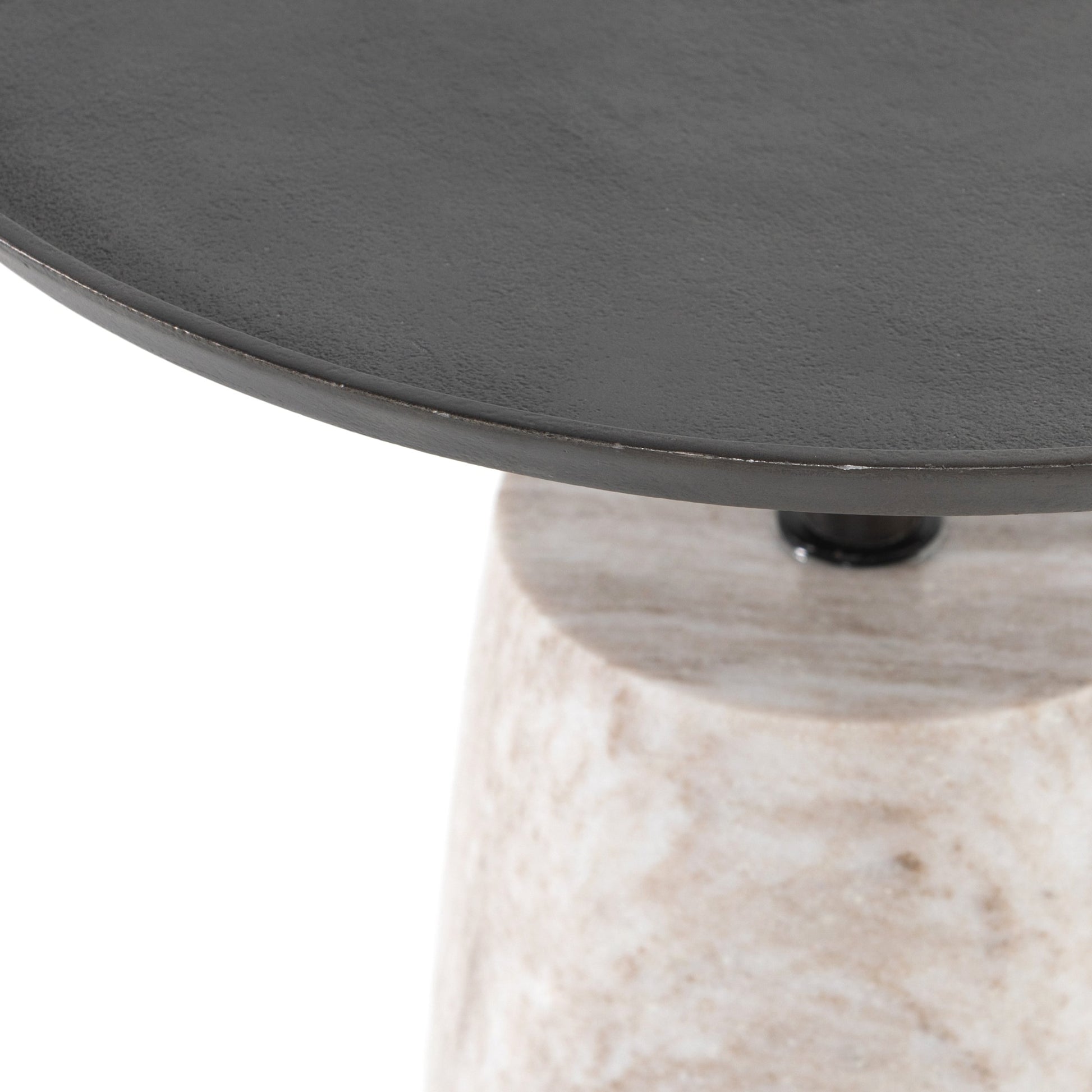 Cronos End Table by Four Hands. Made from aluminum, solid marble in a modern style.