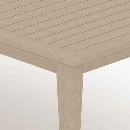 Sherwood Outdoor Dining Table by Four Hands. Made from solid fsc®-certified teak in a modern style.