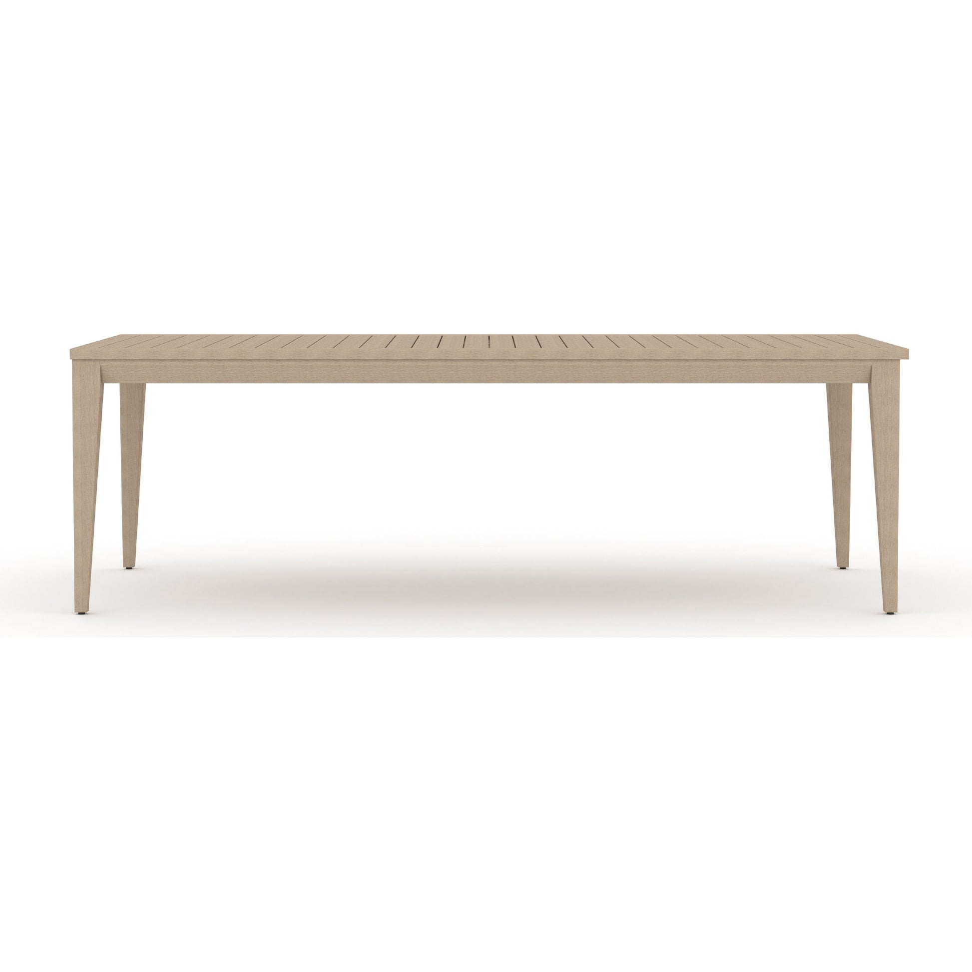 Sherwood Outdoor Dining Table by Four Hands. Made from solid fsc®-certified teak in a modern style.