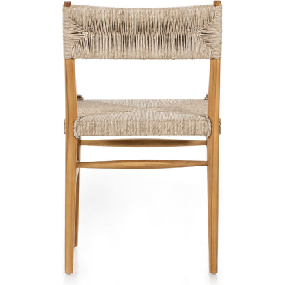 Lomas Outdoor Dining Chair by Four Hands. Made from solid teak, 100% polyethylene in a cottage & farmhouse style.
