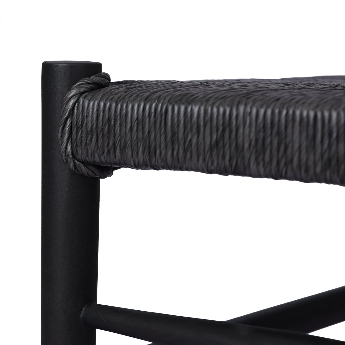 027 SI-2092620 | Closeup | Lomas Outdoor Dining Chair by Four Hands. Made from solid teak, 100% polyethylene in a cottage & farmhouse style.