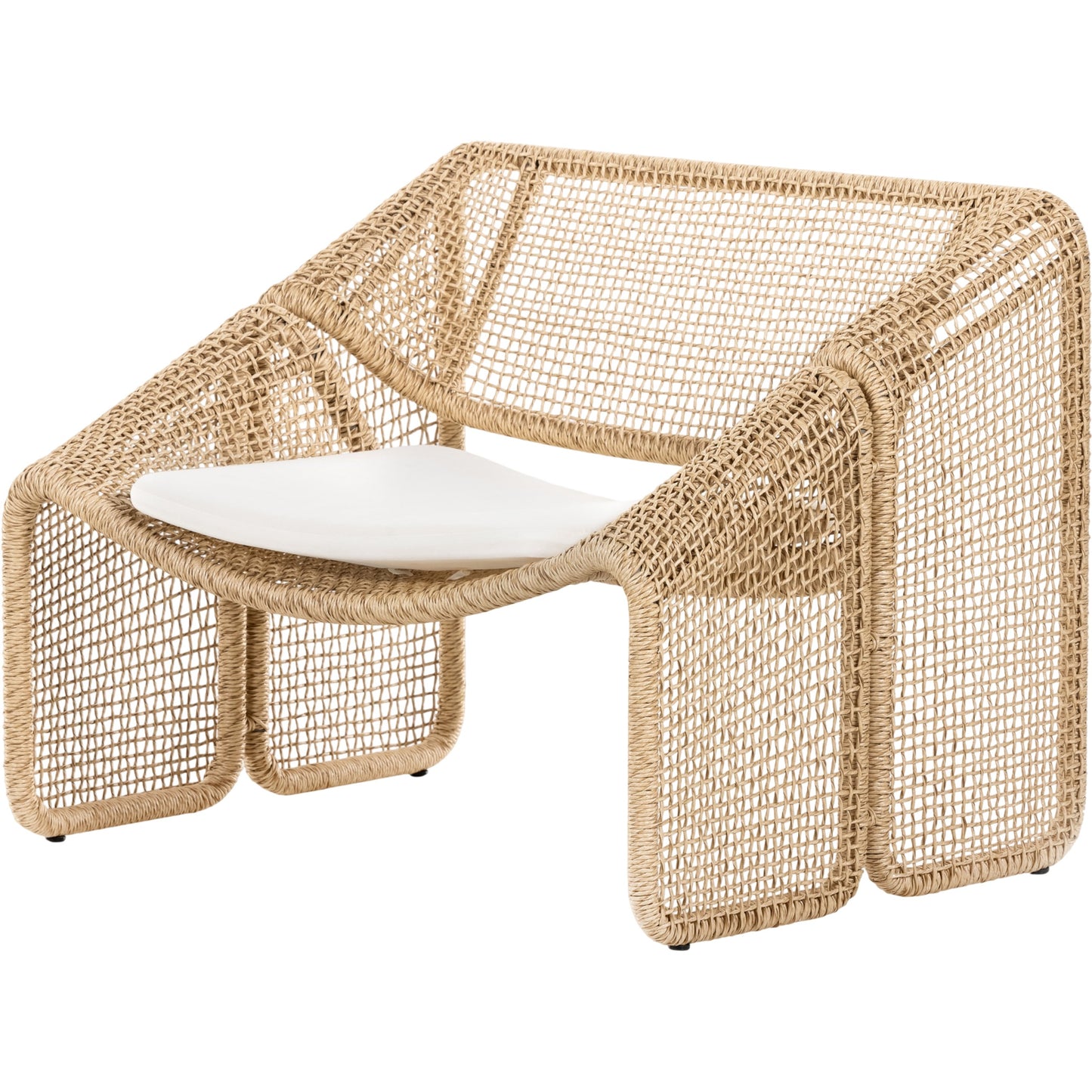 001 SI-1798266 | Primary Silo | Selma Outdoor Chair by Four Hands. Made from 100% olefin, 100% polyethylene, 91% polyurethane foam pad, 9% polyester fiber batting in a coastal style.