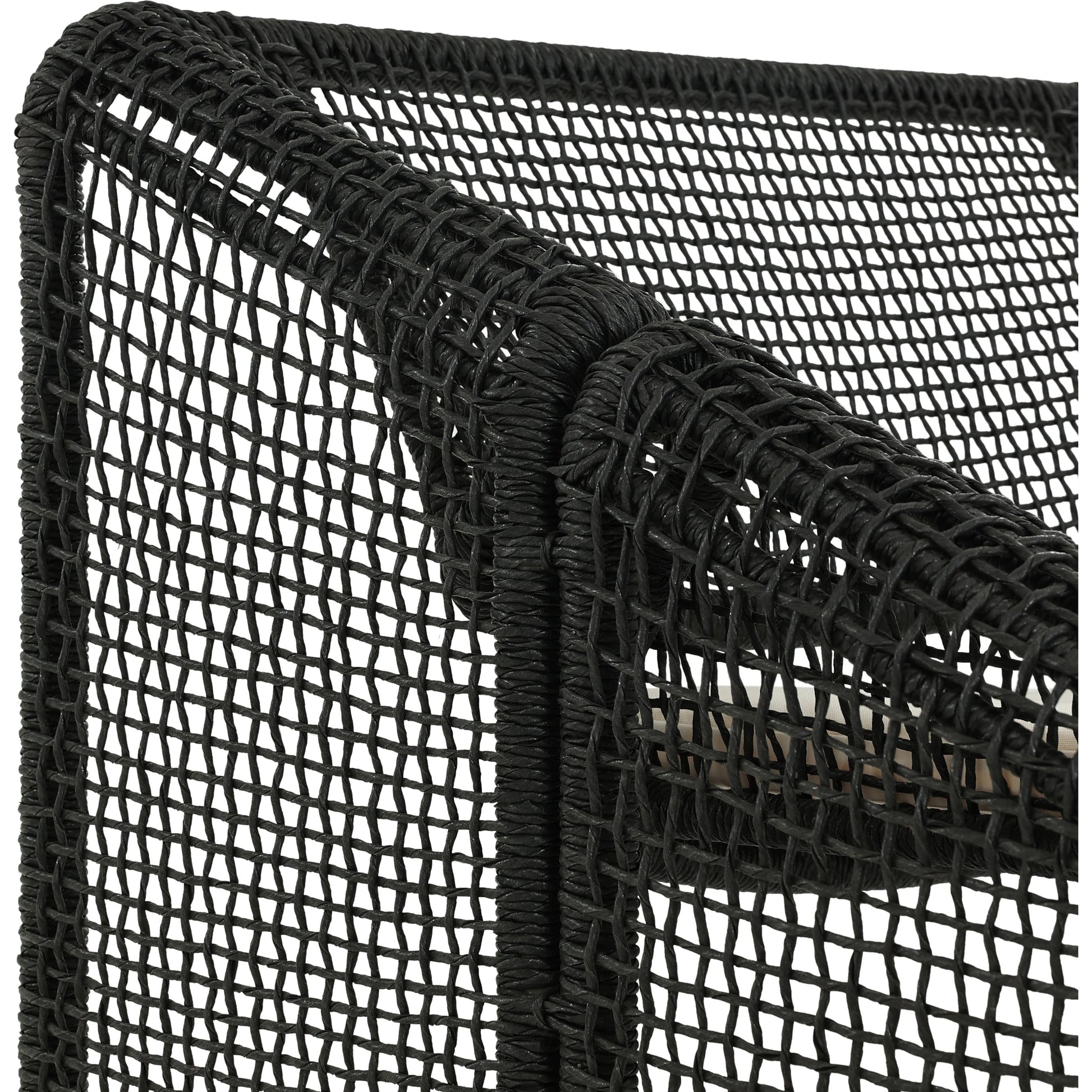 Selma Outdoor Chair by Four Hands. Made from 100% olefin, 100% polyethylene, 91% polyurethane foam pad, 9% polyester fiber batting in a coastal style.