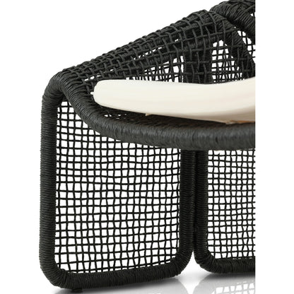 Selma Outdoor Chair by Four Hands. Made from 100% olefin, 100% polyethylene, 91% polyurethane foam pad, 9% polyester fiber batting in a coastal style.