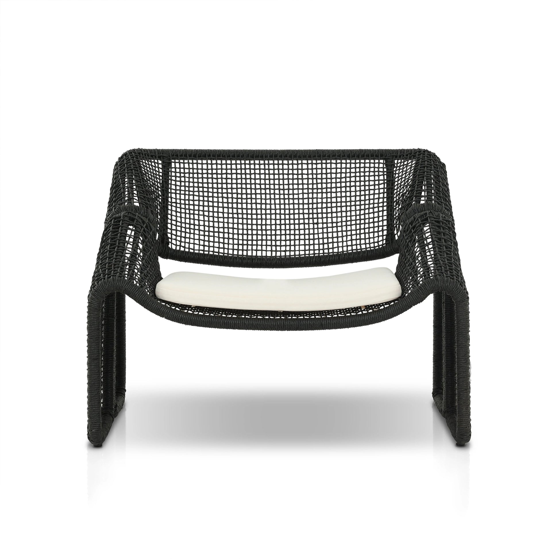 Selma Outdoor Chair by Four Hands. Made from 100% olefin, 100% polyethylene, 91% polyurethane foam pad, 9% polyester fiber batting in a coastal style.