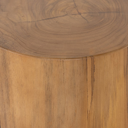 Jovie Outdoor End Table by Four Hands. Made from solid teak in a modern style.