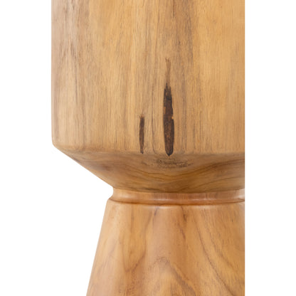 Jovie Outdoor End Table by Four Hands. Made from solid teak in a modern style.