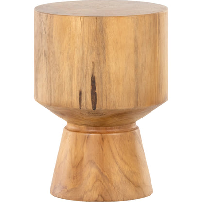 Jovie Outdoor End Table by Four Hands. Made from solid teak in a modern style.