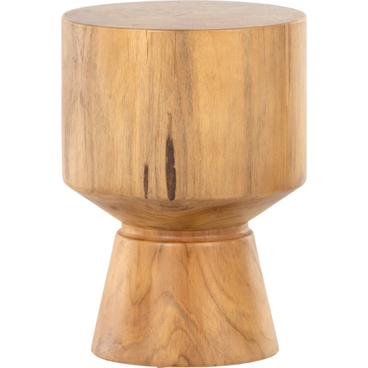 Jovie Outdoor End Table by Four Hands. Made from solid teak in a modern style.