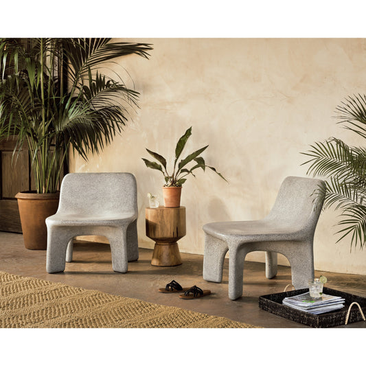 Jovie Outdoor End Table by Four Hands in natural teak. Made from solid teak in a modern style.