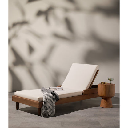 Jovie Outdoor End Table by Four Hands. Made from solid teak in a modern style.