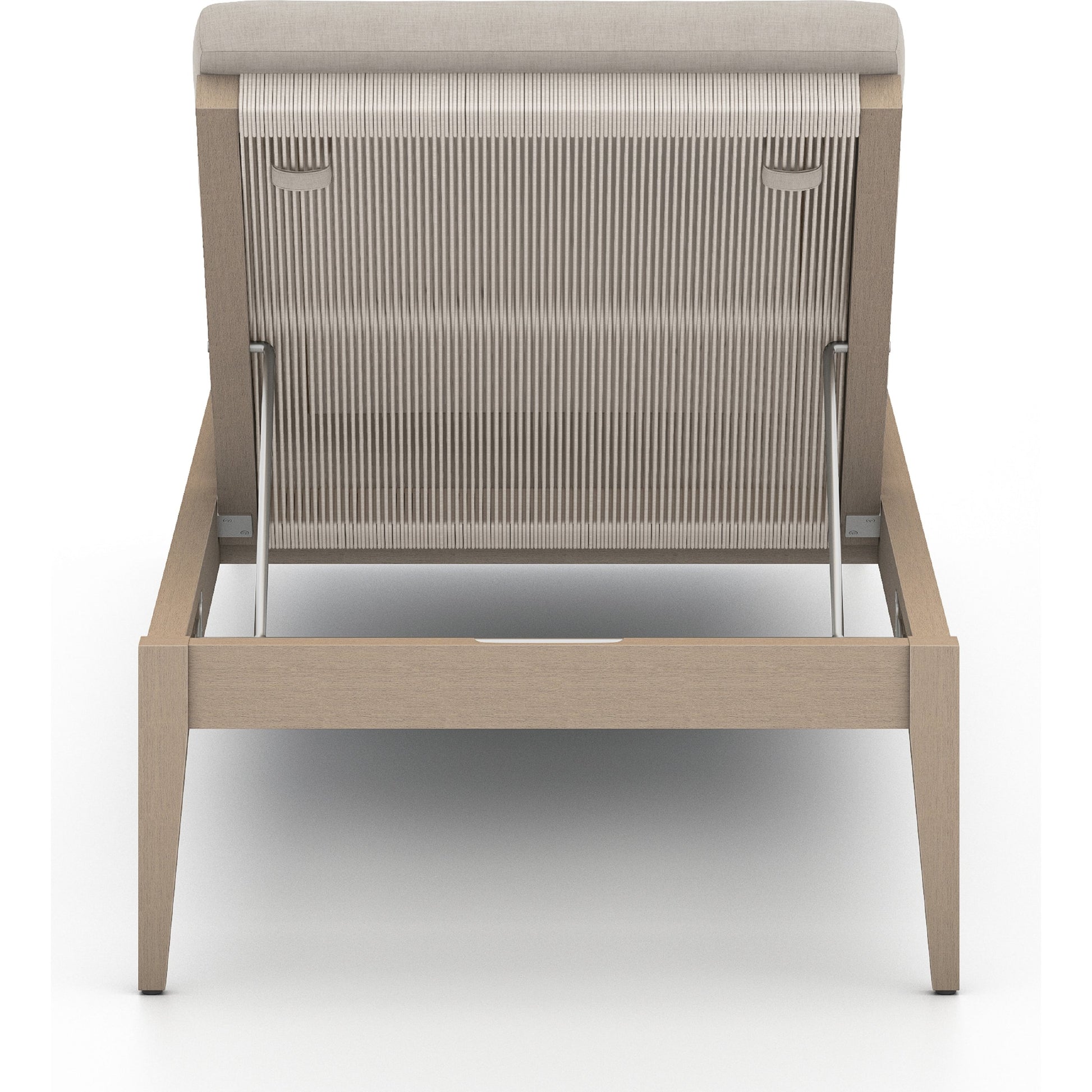 Sherwood Outdoor Chaise by Four Hands. Made from 100% olefin, solid fsc®-certified teak, 100% polypropylene in a coastal style.