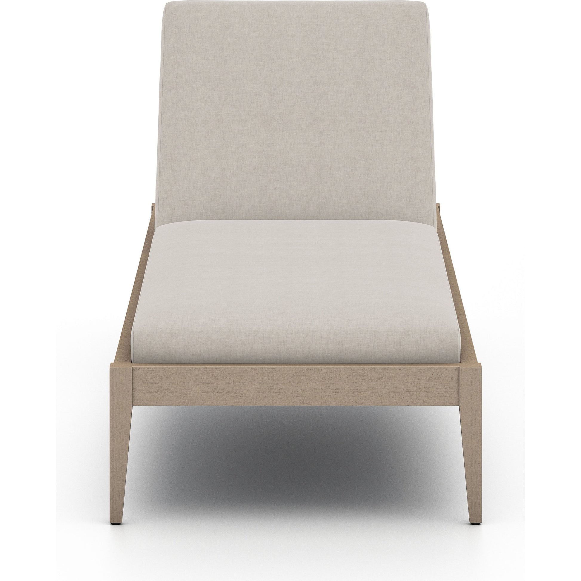 Sherwood Outdoor Chaise by Four Hands. Made from 100% olefin, solid fsc®-certified teak, 100% polypropylene in a coastal style.