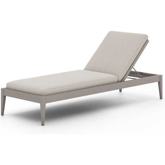 Sherwood Outdoor Chaise by Four Hands. Made from 100% olefin, solid fsc®-certified teak, 100% polypropylene in a coastal style.