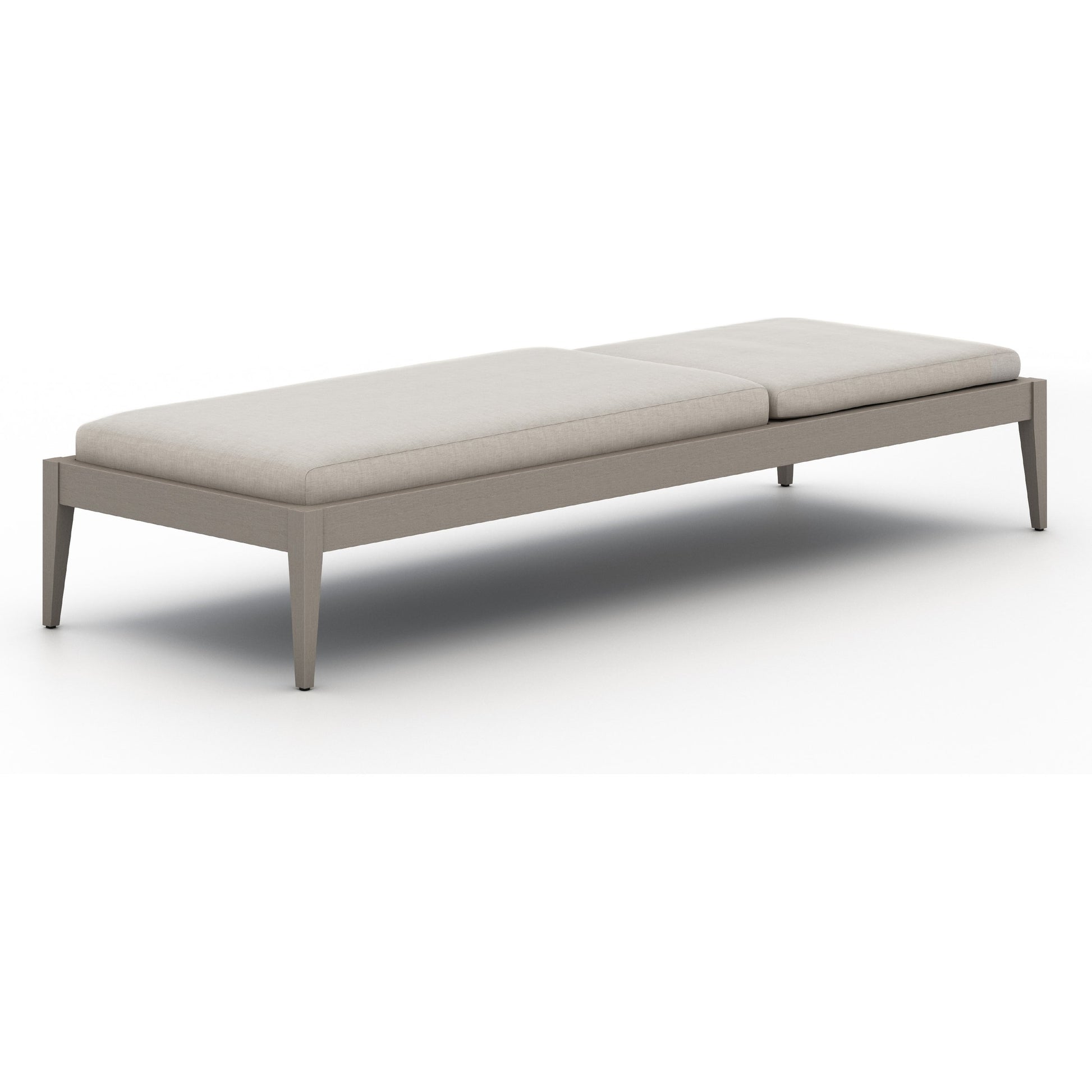 Sherwood Outdoor Chaise by Four Hands. Made from 100% olefin, solid fsc®-certified teak, 100% polypropylene in a coastal style.