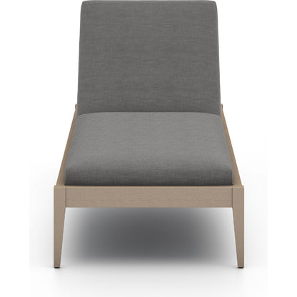 Sherwood Outdoor Chaise by Four Hands. Made from 100% olefin, solid fsc®-certified teak, 100% polypropylene in a coastal style.