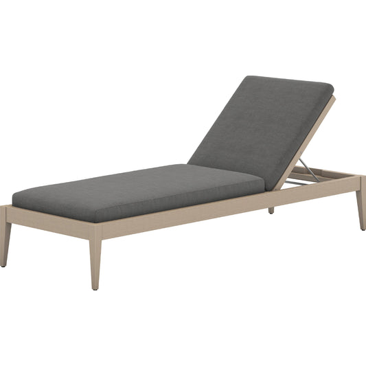 Sherwood Outdoor Chaise by Four Hands. Made from 100% olefin, solid fsc®-certified teak, 100% polypropylene in a coastal style.