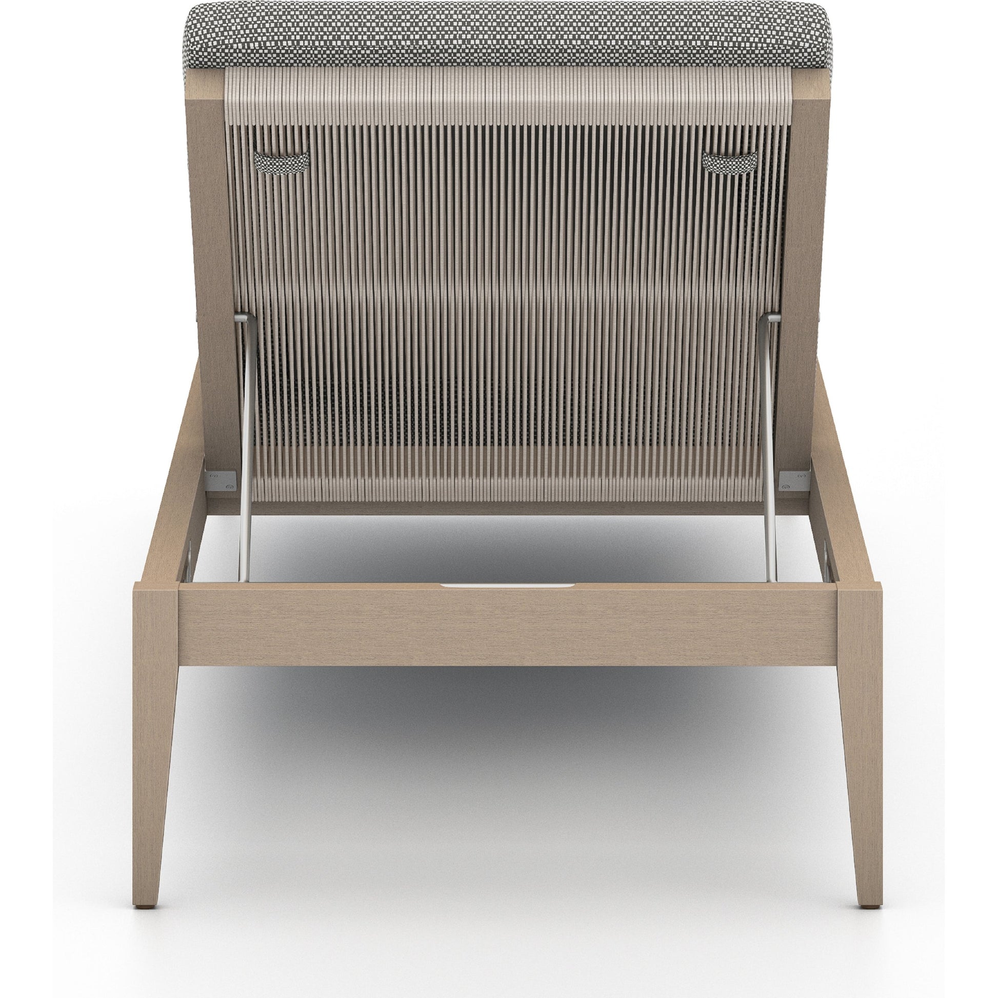 Sherwood Outdoor Chaise by Four Hands. Made from 100% olefin, solid fsc®-certified teak, 100% polypropylene in a coastal style.
