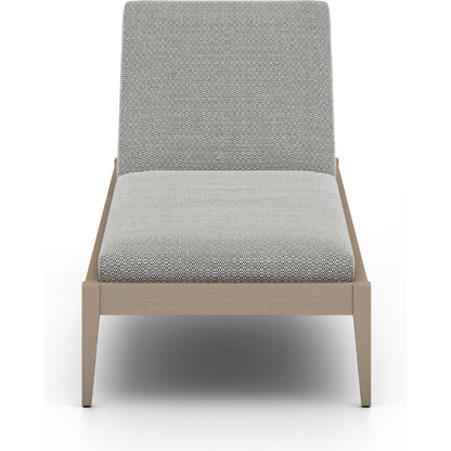 Sherwood Outdoor Chaise by Four Hands. Made from 100% olefin, solid fsc®-certified teak, 100% polypropylene in a coastal style.
