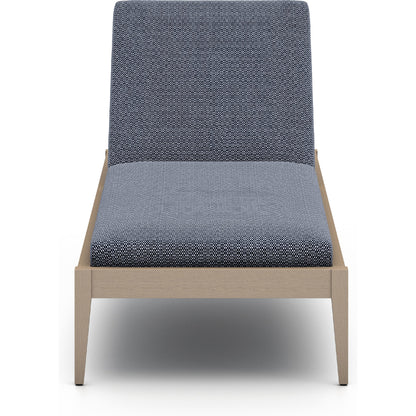 Sherwood Outdoor Chaise by Four Hands. Made from 100% olefin, solid fsc®-certified teak, 100% polypropylene in a coastal style.