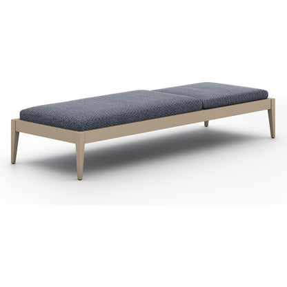 Sherwood Outdoor Chaise by Four Hands. Made from 100% olefin, solid fsc®-certified teak, 100% polypropylene in a coastal style.