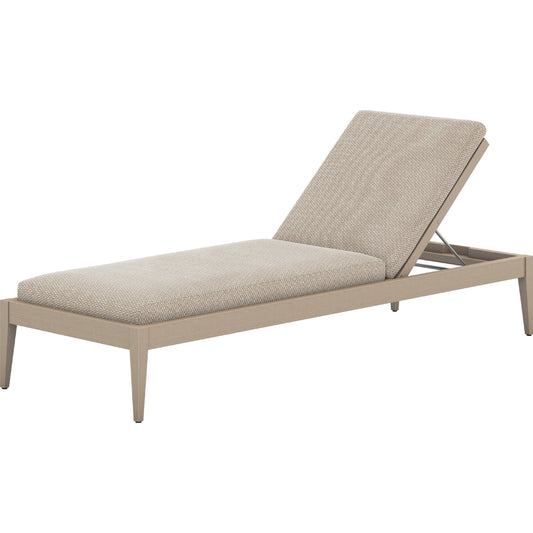 Sherwood Outdoor Chaise by Four Hands. Made from 100% olefin, solid fsc®-certified teak, 100% polypropylene in a coastal style.