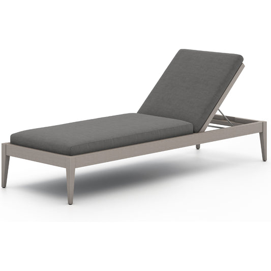 Sherwood Outdoor Chaise by Four Hands. Made from 100% olefin, solid fsc®-certified teak, 100% polypropylene in a coastal style.