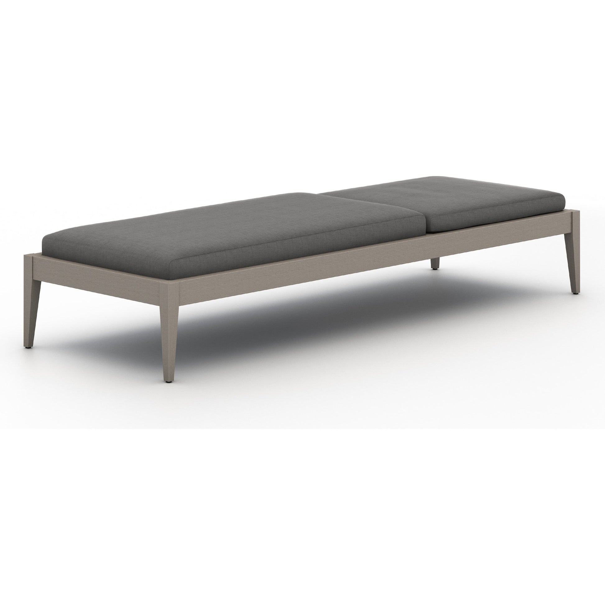 Sherwood Outdoor Chaise by Four Hands. Made from 100% olefin, solid fsc®-certified teak, 100% polypropylene in a coastal style.