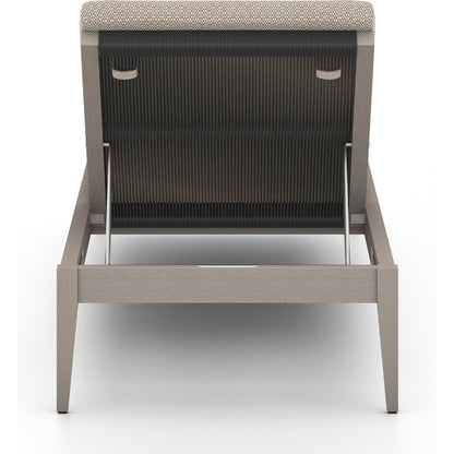 Sherwood Outdoor Chaise by Four Hands. Made from 100% olefin, solid fsc®-certified teak, 100% polypropylene in a coastal style.