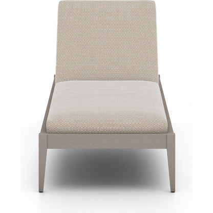 Sherwood Outdoor Chaise by Four Hands. Made from 100% olefin, solid fsc®-certified teak, 100% polypropylene in a coastal style.