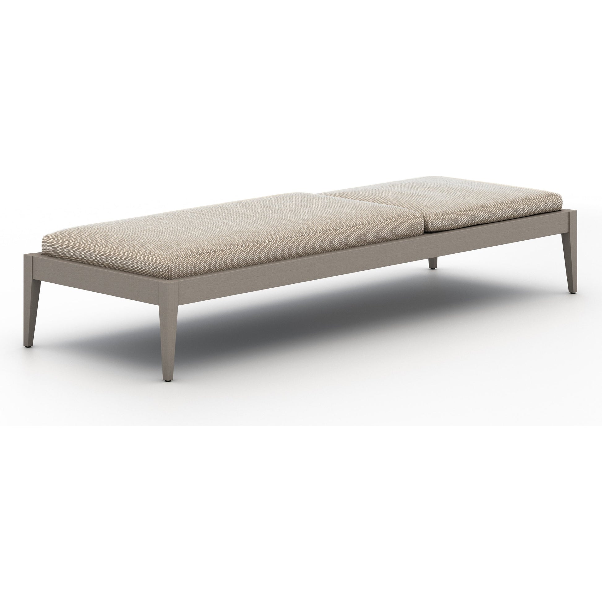 Sherwood Outdoor Chaise by Four Hands. Made from 100% olefin, solid fsc®-certified teak, 100% polypropylene in a coastal style.