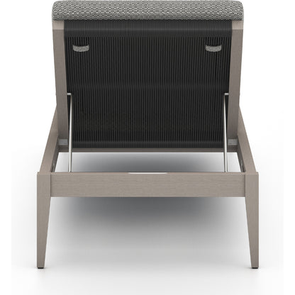 Sherwood Outdoor Chaise by Four Hands. Made from 100% olefin, solid fsc®-certified teak, 100% polypropylene in a coastal style.