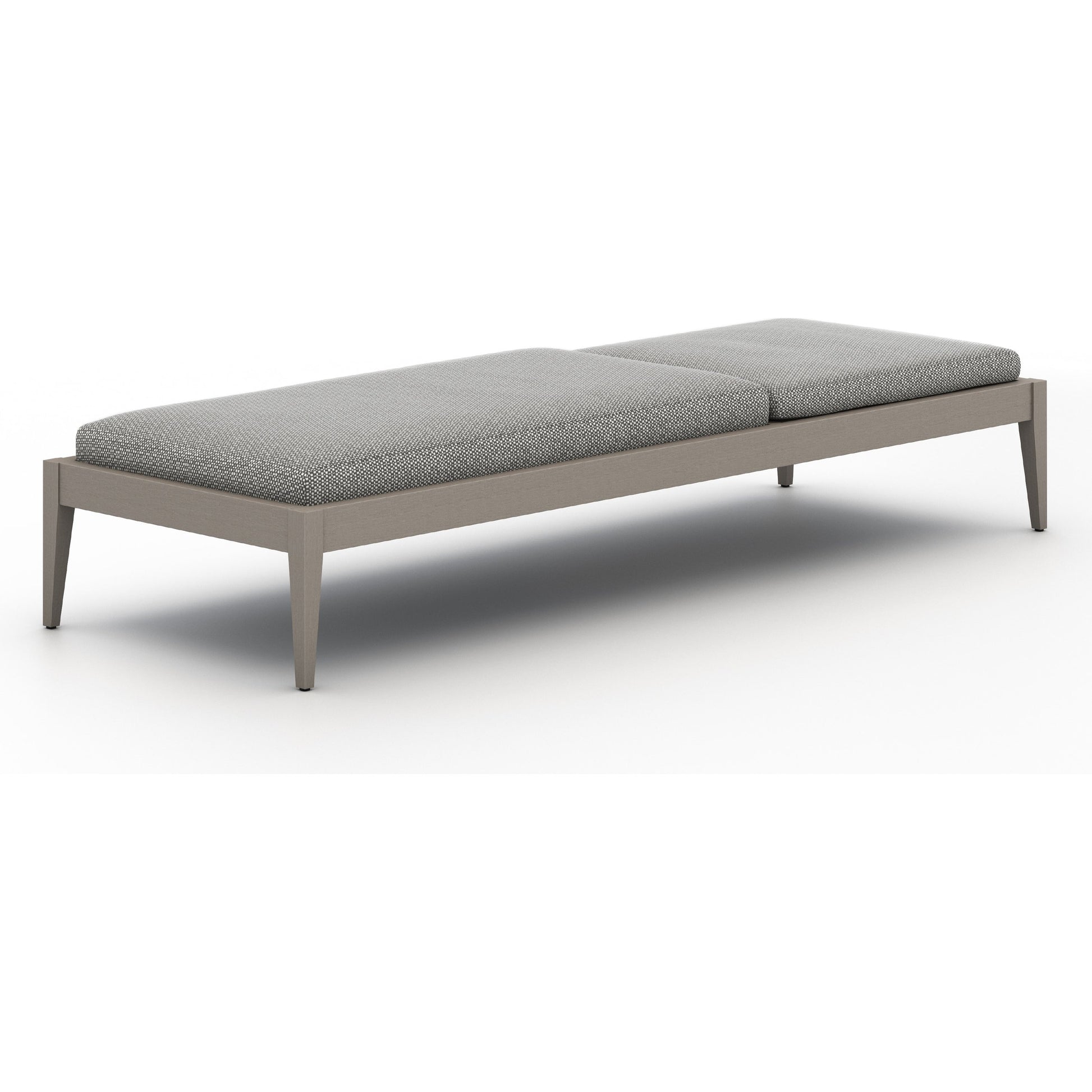 Sherwood Outdoor Chaise by Four Hands. Made from 100% olefin, solid fsc®-certified teak, 100% polypropylene in a coastal style.