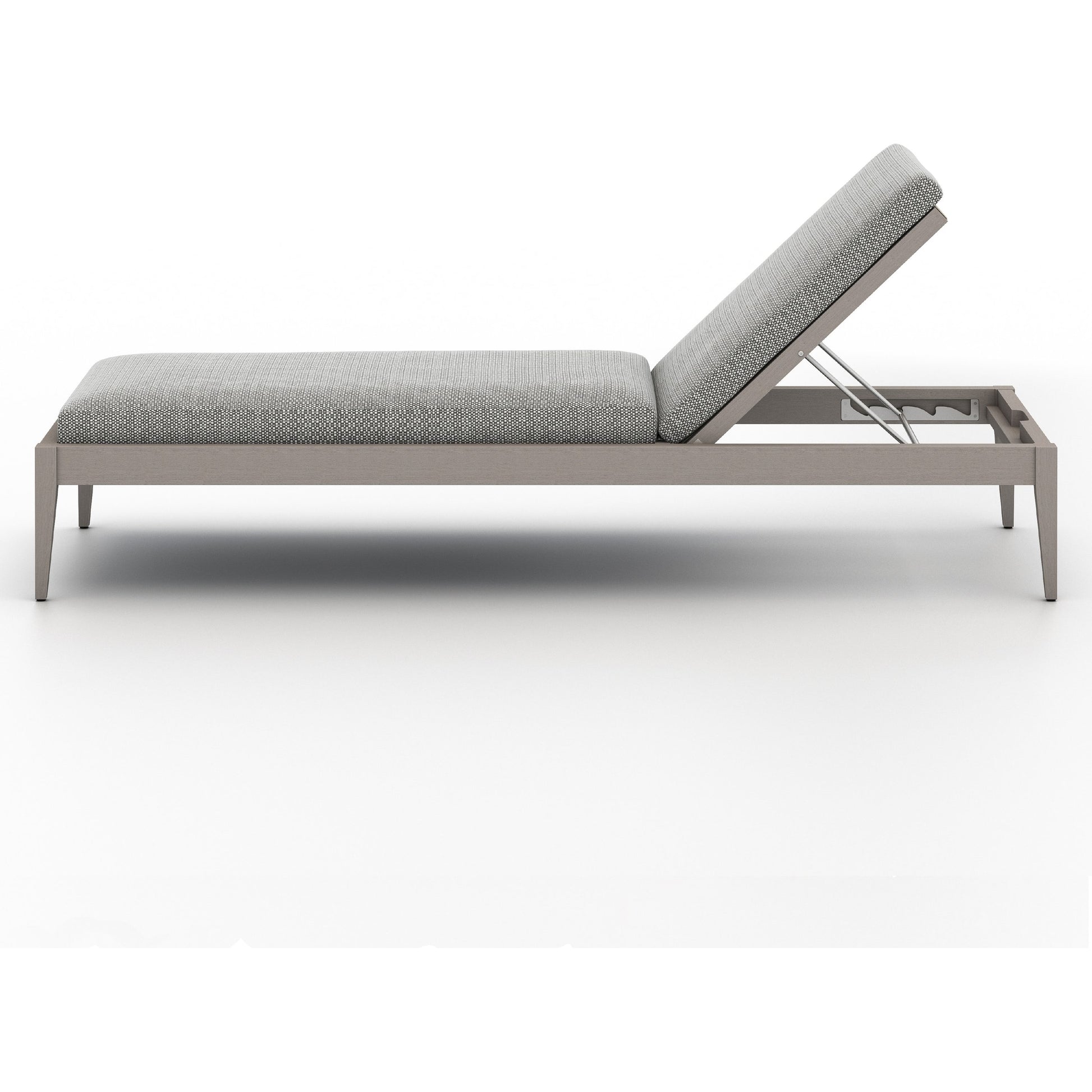 Sherwood Outdoor Chaise by Four Hands. Made from 100% olefin, solid fsc®-certified teak, 100% polypropylene in a coastal style.