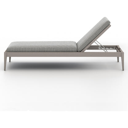 Sherwood Outdoor Chaise by Four Hands. Made from 100% olefin, solid fsc®-certified teak, 100% polypropylene in a coastal style.