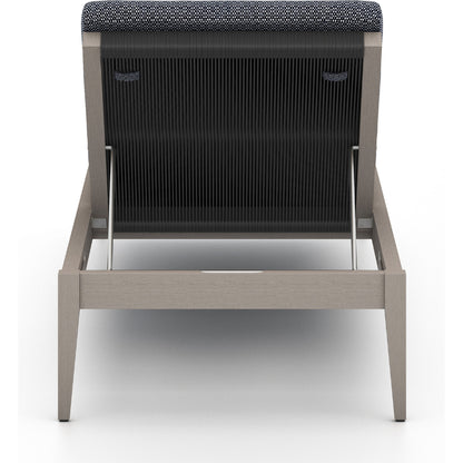 Sherwood Outdoor Chaise by Four Hands. Made from 100% olefin, solid fsc®-certified teak, 100% polypropylene in a coastal style.