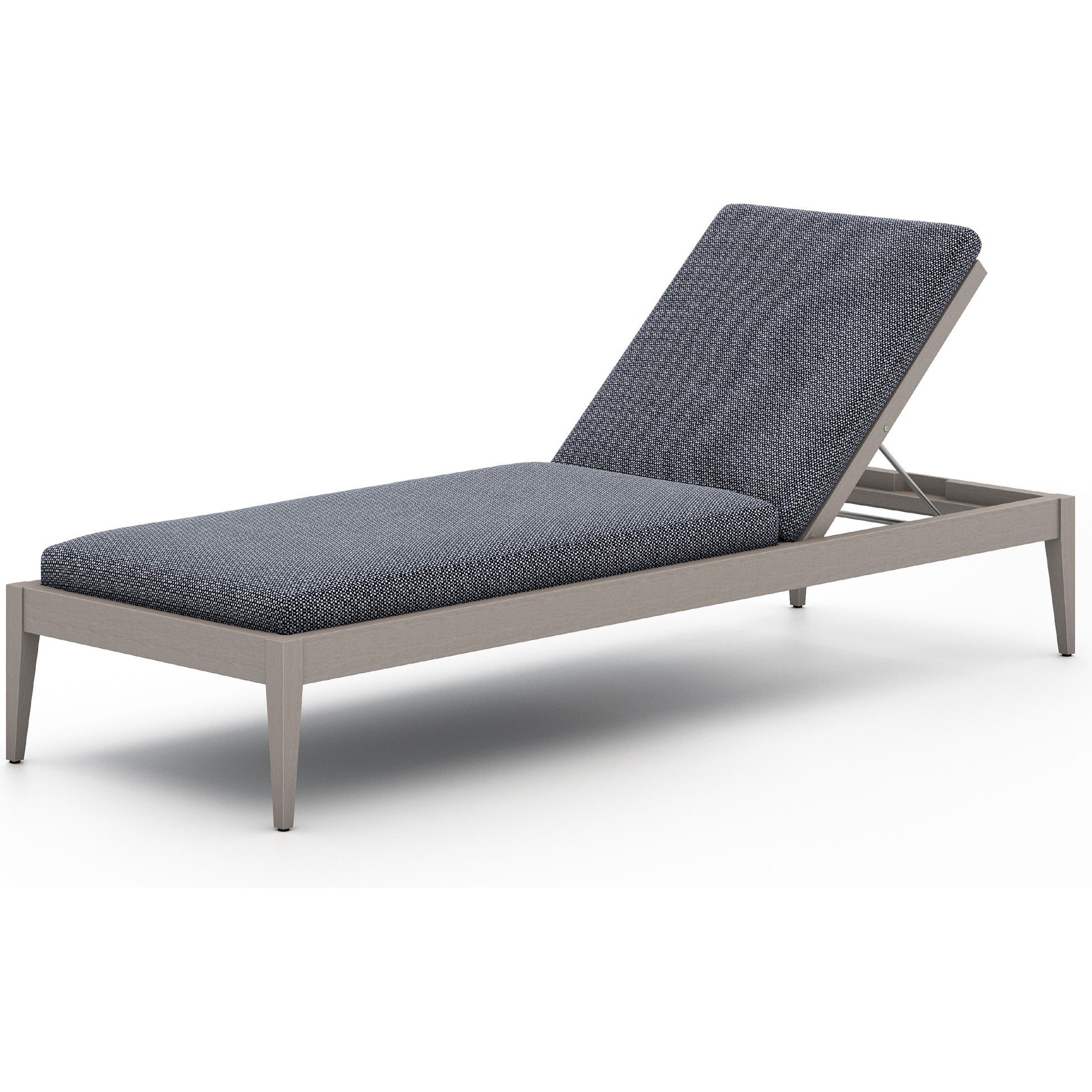 Sherwood Outdoor Chaise by Four Hands. Made from 100% olefin, solid fsc®-certified teak, 100% polypropylene in a coastal style.