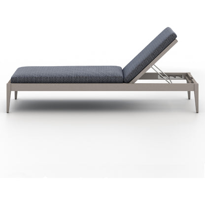 Sherwood Outdoor Chaise by Four Hands. Made from 100% olefin, solid fsc®-certified teak, 100% polypropylene in a coastal style.