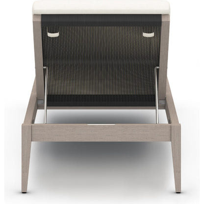 Sherwood Outdoor Chaise by Four Hands. Made from 100% olefin, solid fsc®-certified teak, 100% polypropylene in a coastal style.