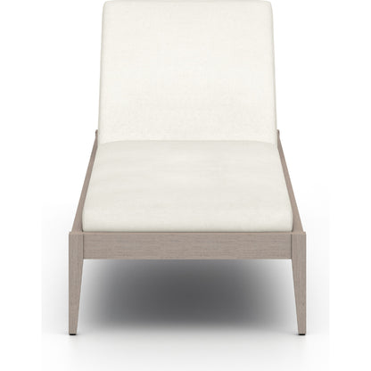 Sherwood Outdoor Chaise by Four Hands. Made from 100% olefin, solid fsc®-certified teak, 100% polypropylene in a coastal style.
