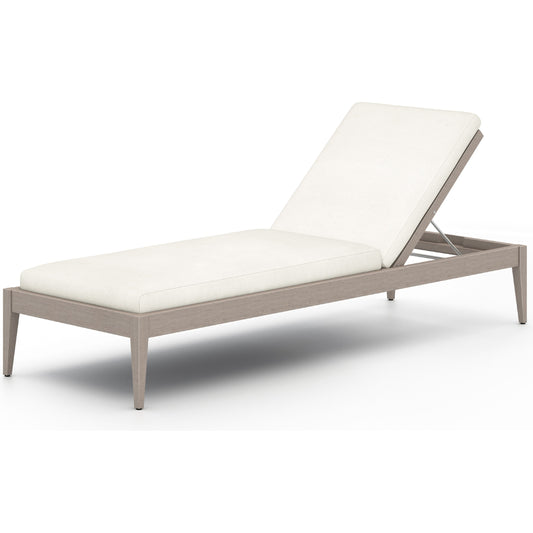 Sherwood Outdoor Chaise by Four Hands. Made from 100% olefin, solid fsc®-certified teak, 100% polypropylene in a coastal style.