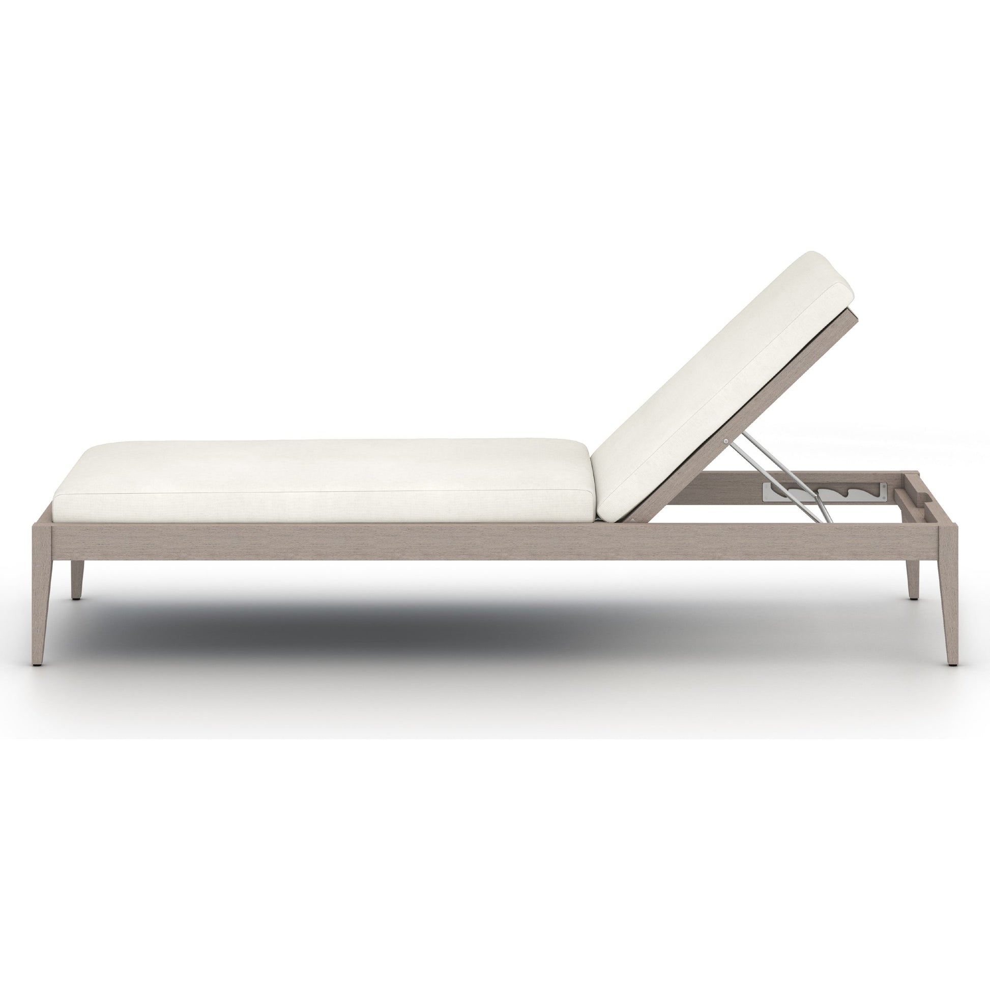 Sherwood Outdoor Chaise by Four Hands. Made from 100% olefin, solid fsc®-certified teak, 100% polypropylene in a coastal style.