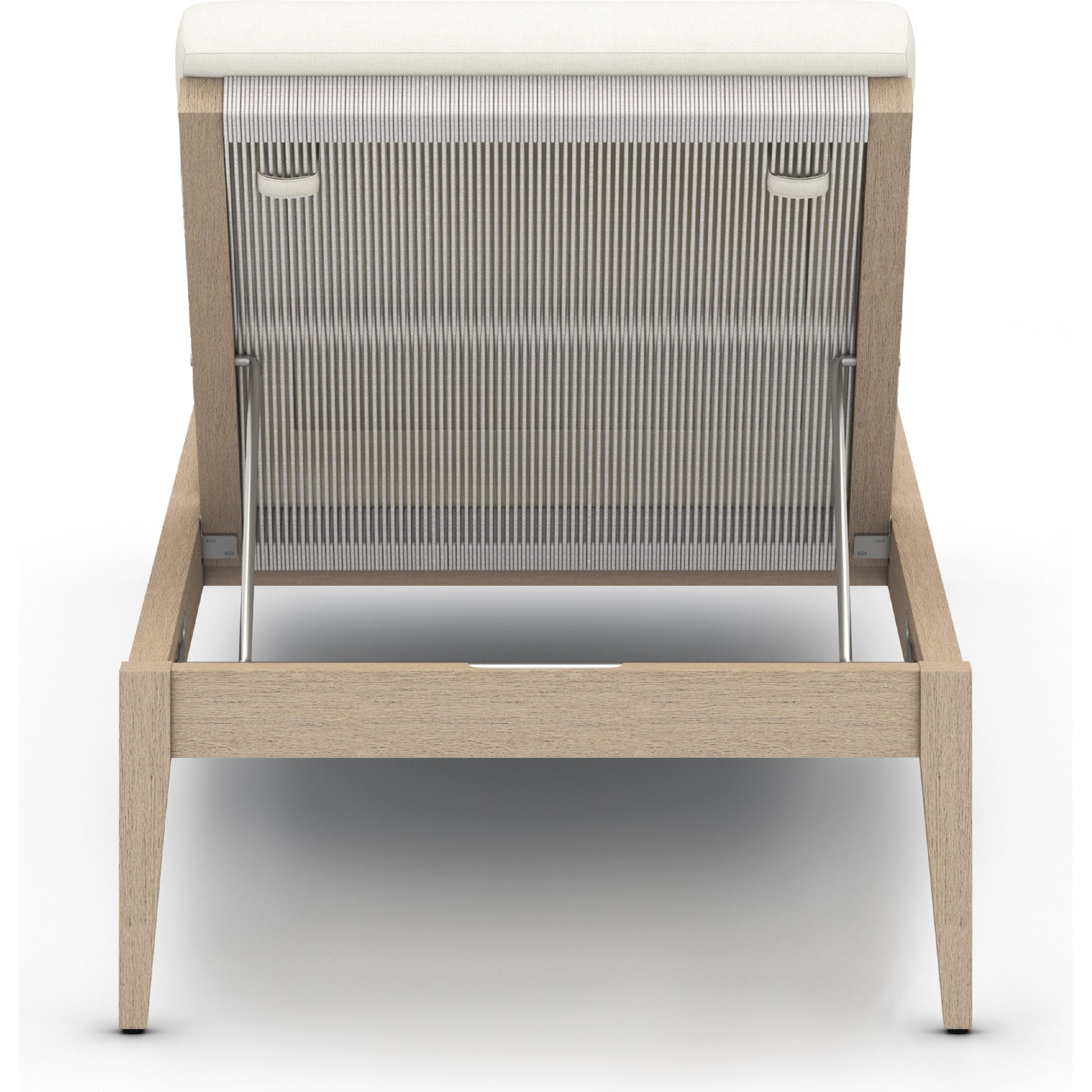 Sherwood Outdoor Chaise by Four Hands. Made from 100% olefin, solid fsc®-certified teak, 100% polypropylene in a coastal style.